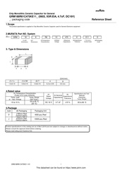 Murata GRM188R61C475KE11 Series Reference Sheet