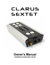 Clarus SEXTET Owner's Manual Installation And Operation