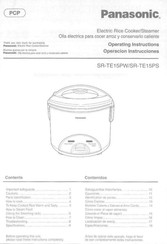 Panasonic SRTE15PW - RICE COOKER/STEAMER Operating Instructions Manual