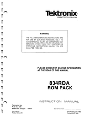 Tektronix 834RDA Instruction Manual