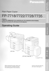 Panasonic FP-7718 Operating Manual