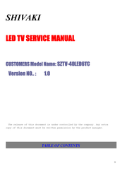 Suzuki SZTV-40LED6TC Service Manual