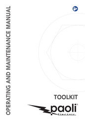 Paoli TOOLKIT Operating And Maintenance Manual