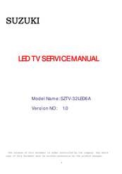 Suzuki SZTV-32LED6A Service Manual