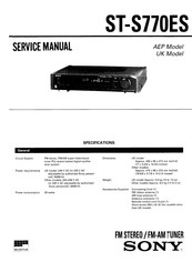 Sony ST-S770ES Service Manual