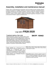 Lemeks Palmako Valentine FR28-3020 Assembly, Installation And Maintenance Manual