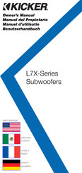 Kicker SoloX L7X Series Owner's Manual