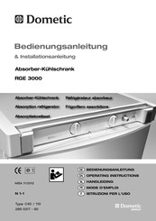 Dometic RGE 3000 Operating Instructions Manual