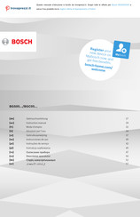 Bosch BGC05 Series Instruction Manual