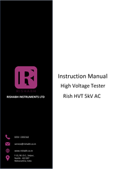 Rishabh RISH HVT 5KV AC Instruction Manual