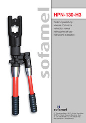 Sofamel HPN-130-H3 Instruction Manual