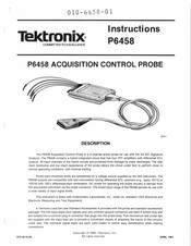Tektronix P6458 Instructions Manual