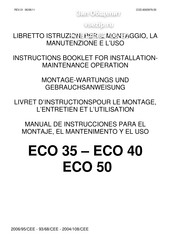 Euroboor ECO.50 Instructions Booklet For Installation Maintenance Operation