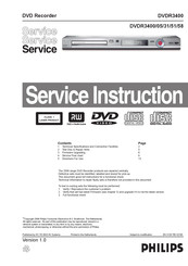 Philips DVDR3400/58 Service Manual