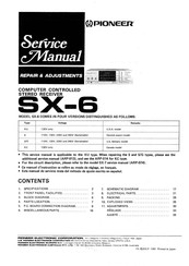 Pioneer SX-6 Service Manual