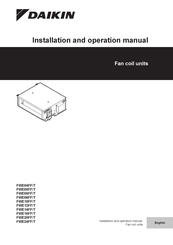 Daikin FWE20FF/T Installation And Operation Manual