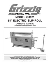 Grizzly G0971 Owner's Manual