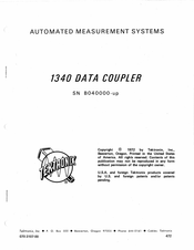 Tektronix 1340 Manual