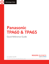 Panasonic KX TPA 60 Quick Reference Manual