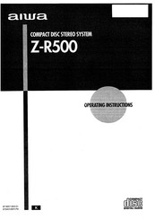 Aiwa Z-R500 Operating Instructions Manual