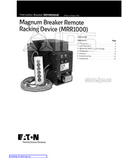Eaton Magnum MRR1000 Instruction Booklet