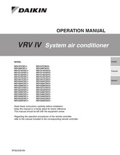 Daikin VRV IV REYQ384TATJ Series Operation Manual