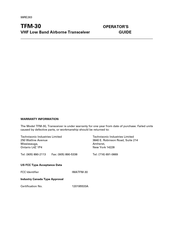 Technisonic Industries Limited TFM-30 Operator's Manual