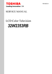 Toshiba 32W2353RB Service Manual