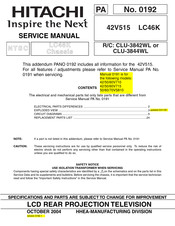 Hitachi CLU-3844WL Service Manual