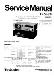 Technics RS-M250 Manuals | ManualsLib