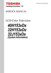 Toshiba 32H153 D Series Service Manual