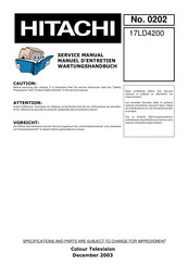 Hitachi 17LD4200 Service Manual