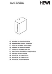 Hewi SENSORIC 805.06.55698 Installation And Operating Instructions Manual