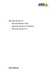 Axis Audio Manager Pro User Manual