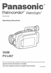 Panasonic Palmcorder PV-L657 Operating Instructions Manual