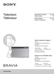 Sony Bravia XBR-85X950B Operating Instructions Manual