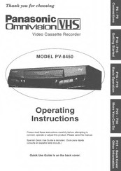 Panasonic Omnivision PV-8450 Operating Instructions Manual