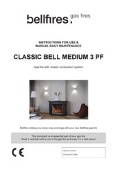 Bellfires CLASSIC BELL MEDIUM 3 PF Instructions For Use & Manual Daily Maintenance
