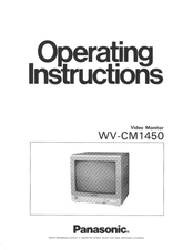 Panasonic WVCM1450 - COLOR MONITOR Operating Instructions Manual