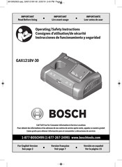 Bosch GAX1218V-30 Operating/Safety Instructions Manual