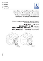 Beko BEKOMAT 13 CO Instructions For Installation And Operation Manual