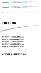 Toshiba 58UA6B63DG Operating Instructions Manual