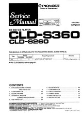 Pioneer CLD-S260 Service Manual