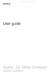 Sony SGP612 User Manual