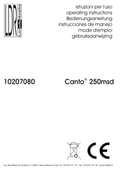 LDR Canto 250msd Operating Instructions Manual