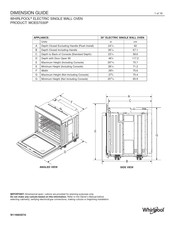 Whirlpool WOES7030PZ Dimension Manual