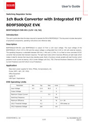 Rohm BD9F500QUZ-EVK-001 User Manual