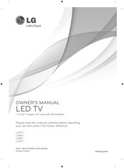 LG 42LA860V Owner's Manual