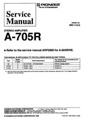Pioneer A-705R Service Manual