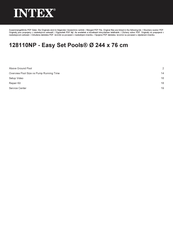 Intex Easy Set 128110NP Manual